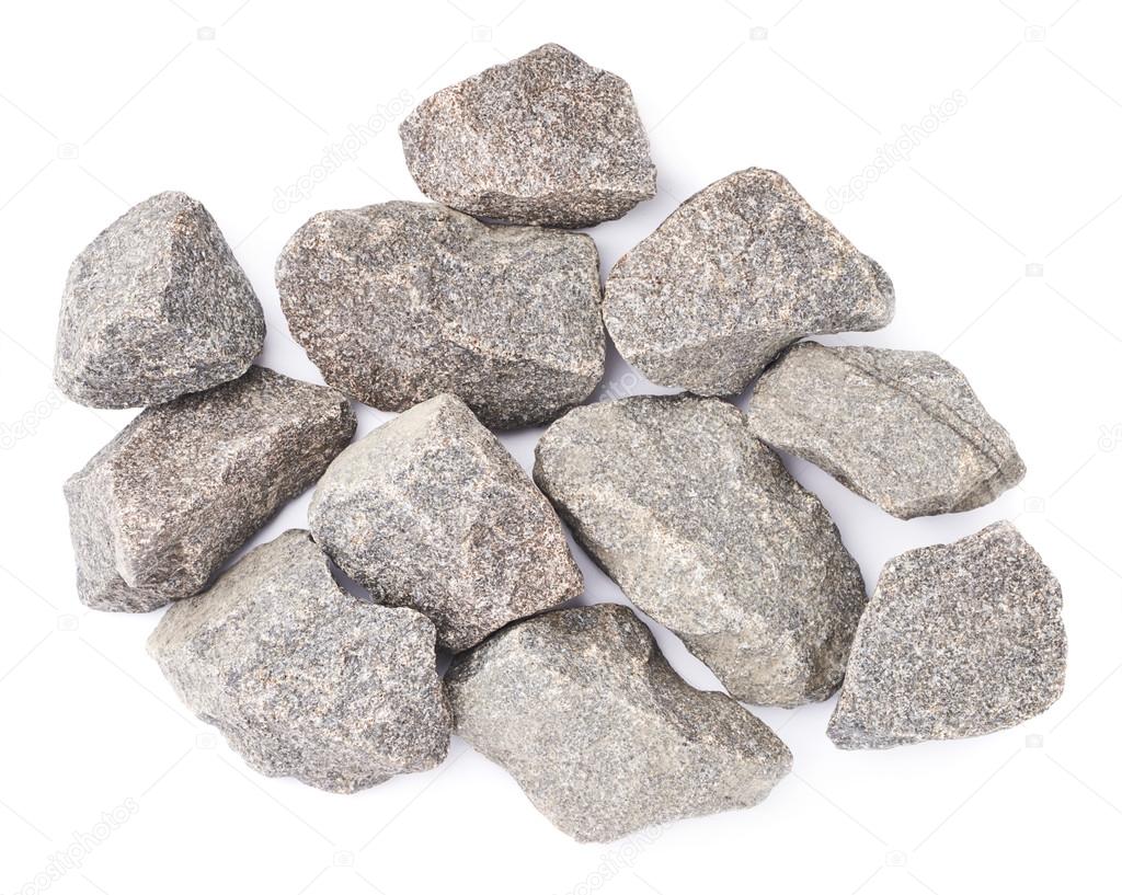 Multiple granite stones composition isolated