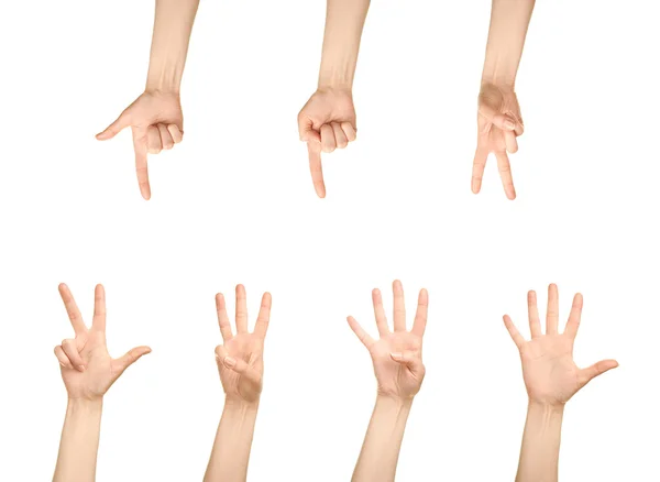 Numbers hand gestures — Stock Photo, Image