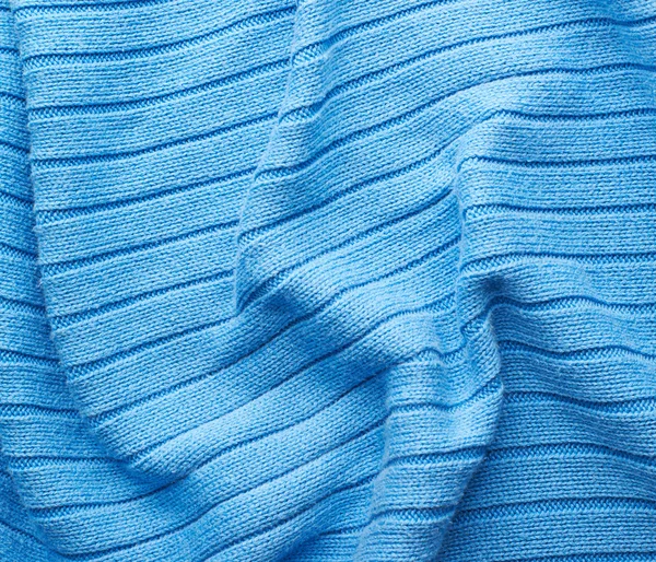 Knitted blue material — Stock Photo, Image
