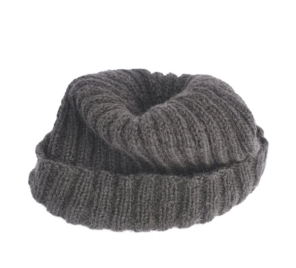 Black knitted cap — Stock Photo, Image