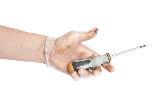 Handhaltender Schraubenzieher — Stockfoto