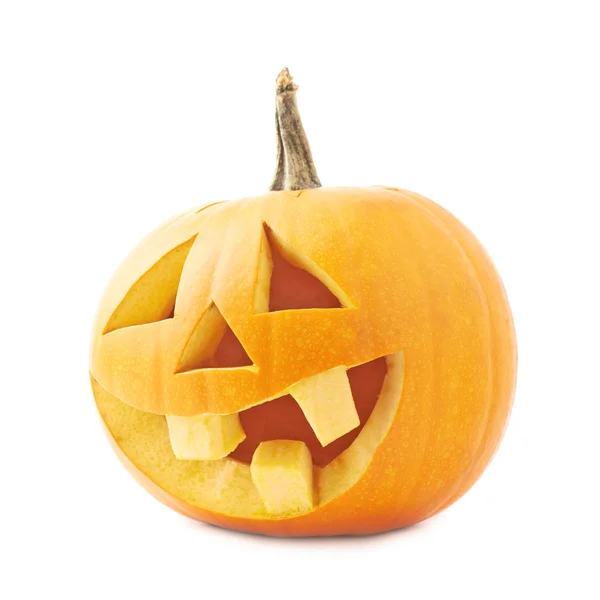 Orange pumpkin head — Stock Photo, Image