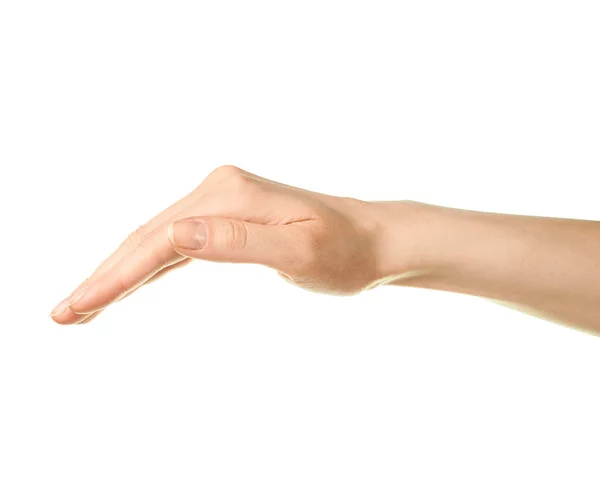 Slightly bent palm gesture — Stock Photo, Image