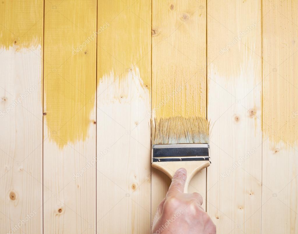 Process of painting boards Stock Photo by ©exopixel 60249933