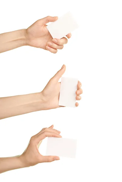 Hand holding  calling card — Stock Photo, Image