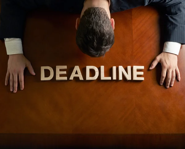 Word Deadline and man — Stock Photo, Image