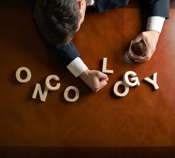 Word Oncology and man — Stock Photo, Image