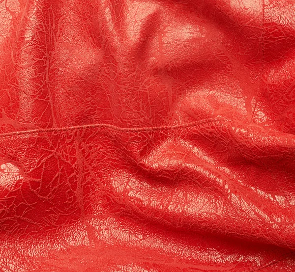 Red leather material — Stock Photo, Image