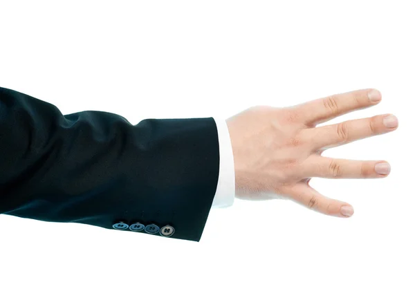 Hand gesture of a number four — Stock Photo, Image