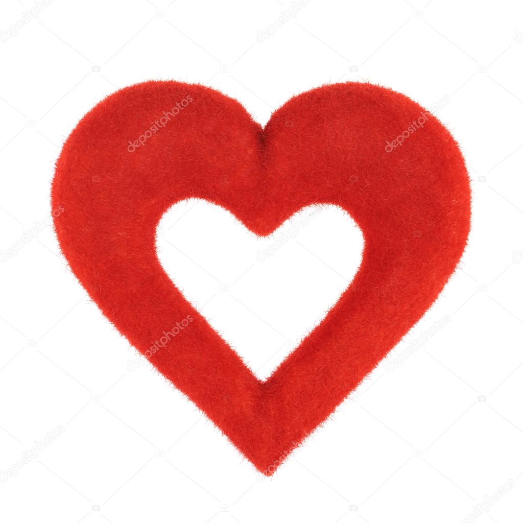 Symbolic red heart