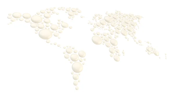 Weltkarte der runden Formen — Stockfoto