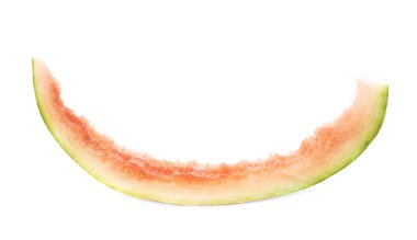 Bir yenmiş karpuz dilimi kabuk