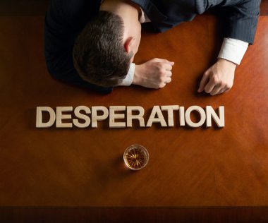 Word çaresizlik ve harap adam kompozisyon