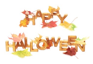 Mutlu Cadılar Bayramı kompozisyon izole