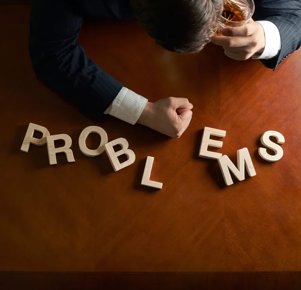 Wortprobleme und zerstörte menschliche Zusammensetzung — Stockfoto