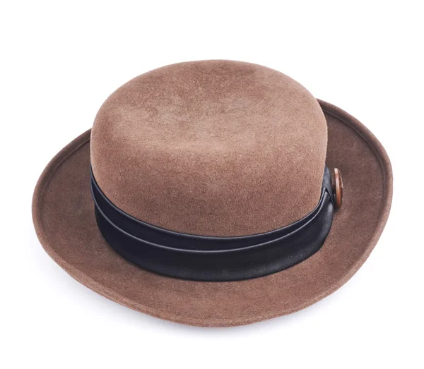 Chapeau féminin brun isolé — Photo