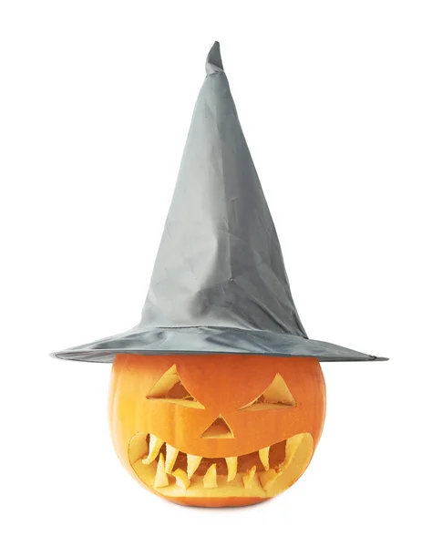 Jack-o-lanterns pumpkin in a hat — Stock Photo, Image