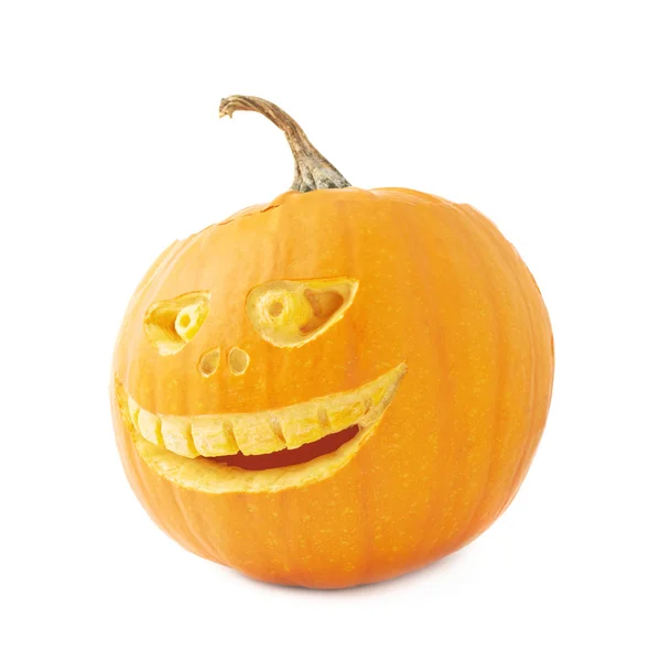 Jack-o-fener halloween balkabağı kafa — Stok fotoğraf