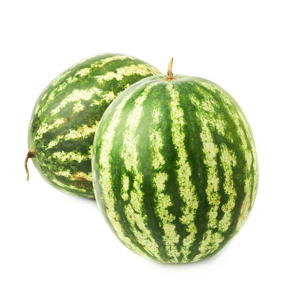 Green watermelon fruit composition isolated — Stock Photo, Image