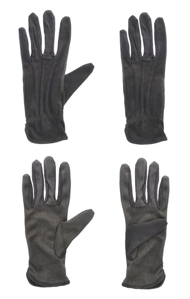 Black cloth working gloves isolated — Stock Photo, Image