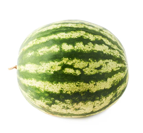 Ripe green watermelon fruit isolated — Stock Photo, Image