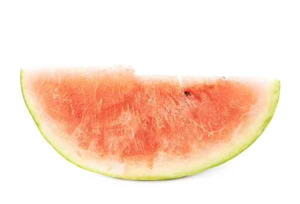 Jeden kawałek na białym tle owoc arbuz — Zdjęcie stockowe