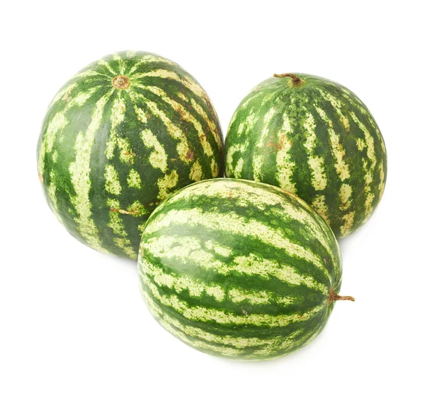 Green watermelon fruit composition isolated — Stock Photo, Image