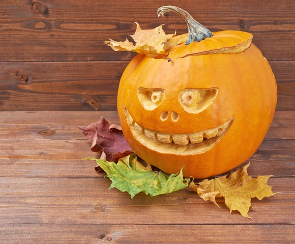 Scary jack o lantern pumpkin composition — Stock Photo, Image