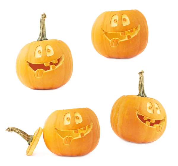 Cabeza de calabaza de halloween Jack-o-lanterns —  Fotos de Stock