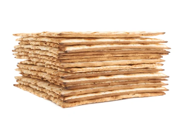 Montón de máquina hecha de pan plano matza — Foto de Stock