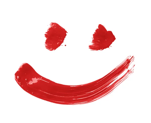 Bir fırça darbeleri ile çizilmiş bir gülümseme — Stok fotoğraf
