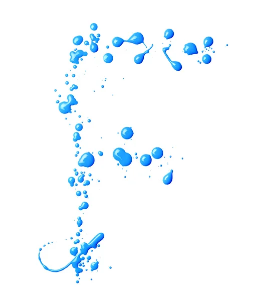 Letter made with the paint drops — Stock Photo, Image