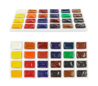 Paketi birden çok sulu boya konteyner olguların