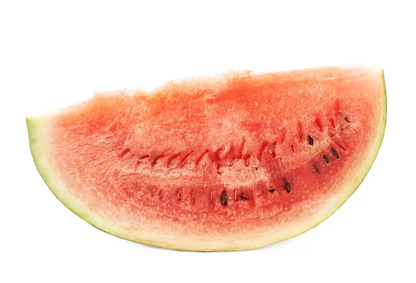 Single slice of a watermelon fruit isolated — Stock Photo, Image