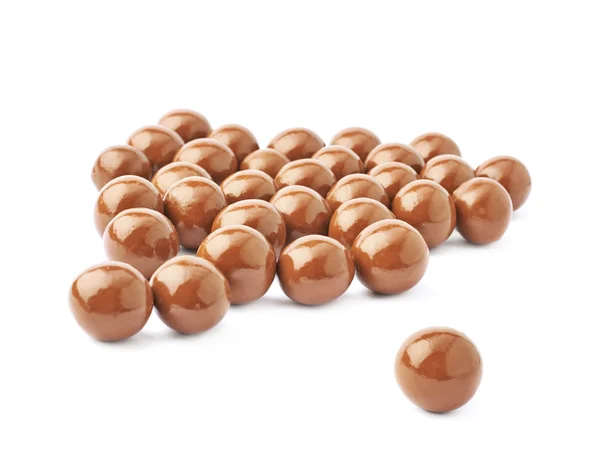 Multiple chocolate ball candies isolated — Stock Photo, Image