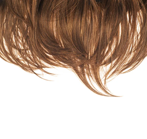 Hair fragment over the white — Stock Photo, Image