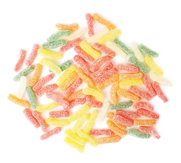 Sugar coated jelly worms candy sweets — Stock Photo, Image