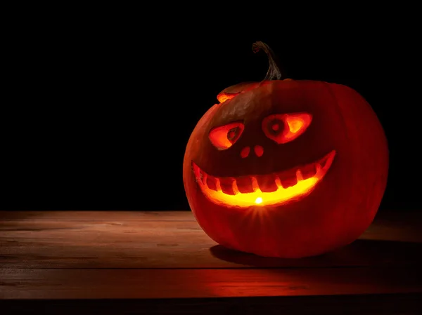 Scary jack o lantern pumpkin composition — Stock Photo, Image