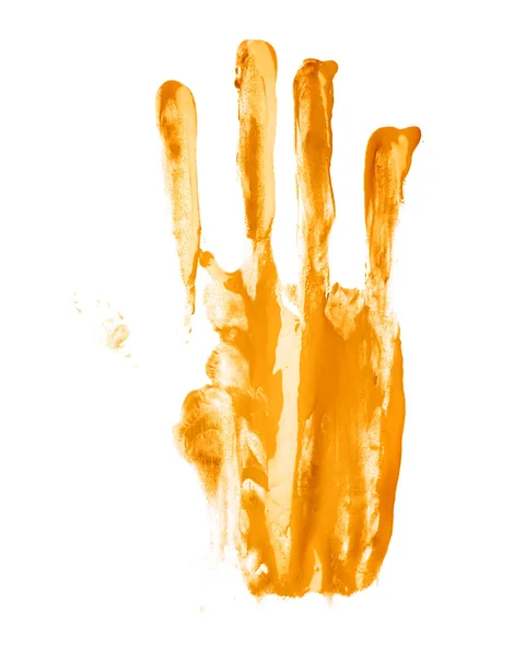 Hand palmolja måla print — Stockfoto