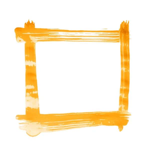 Square frame made with brush strokes — Stock Photo, Image