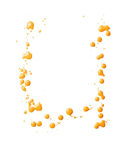 Letter made with the paint drops — Stock Photo, Image