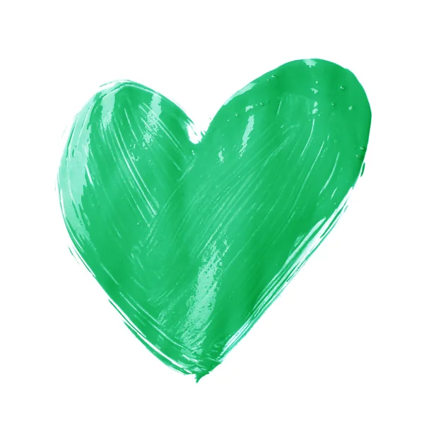 Heart shape drawn with oil paint — Stock Photo, Image