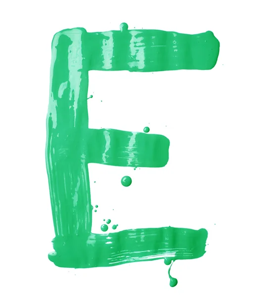 Letter made with the paint strokes — Stock Photo, Image