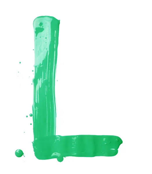 Letter made with the paint strokes — Stock Photo, Image