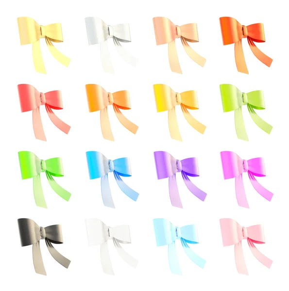 Sada decorational stuha bows — Stock fotografie