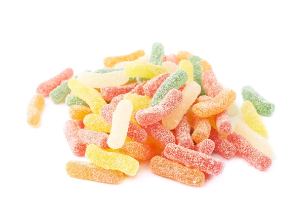 Sugar coated jelly worms candy sweets — Stock Photo, Image