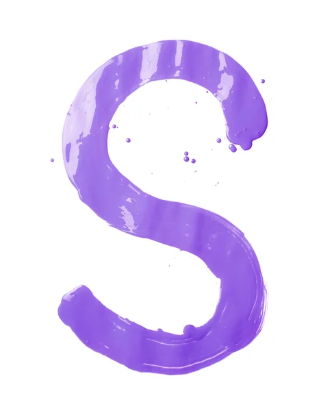 Letter made with the paint strokes — Stock Photo, Image