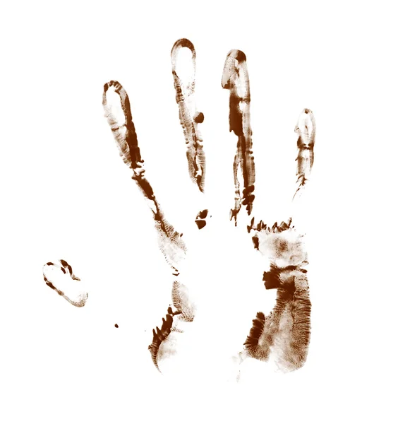 Φοινικέλαιο χέρι χρώμα εκτύπωσης — Φωτογραφία Αρχείου