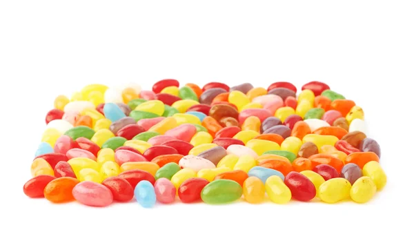Nějaké želé fazole sladkosti tvoří čtvercový tvar — Stock fotografie