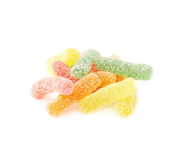 Sugar coated jelly worms candy sweets — Stock Photo, Image